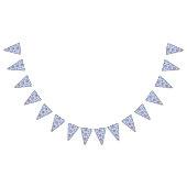 Weddenschap Shabby Blue Pastel Flowers Floral Part Vlaggetjes (Alle)