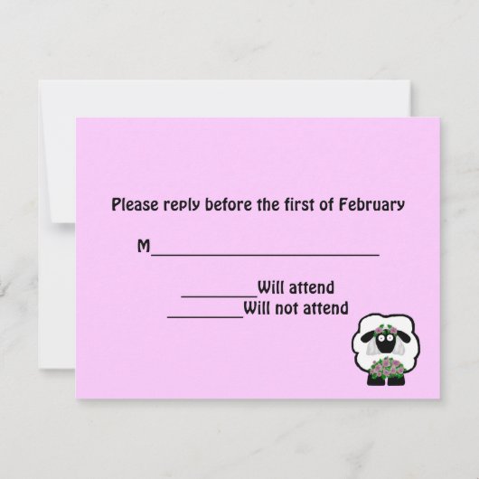 Weddenschap Sheep RSVP (Achterkant)