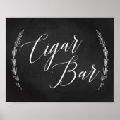 Weddenschap - Sigar Bar Wedding Chalkboard Poster (Voorkant)