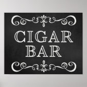 Weddenschap - Sigar Bar Wedding Chalkboard Poster (Voorkant)