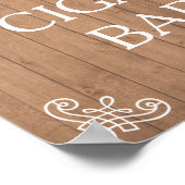 Weddenschap - sigarenbalk of eigen tekst poster (Hoek)