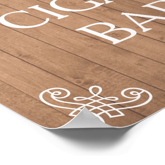 Weddenschap - sigarenbalk of eigen tekst poster (Hoek)