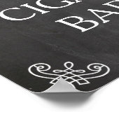 Weddenschap - sigarenbalk of eigen tekst poster (Hoek)