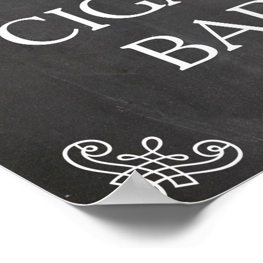 Weddenschap - sigarenbalk of eigen tekst poster (Hoek)