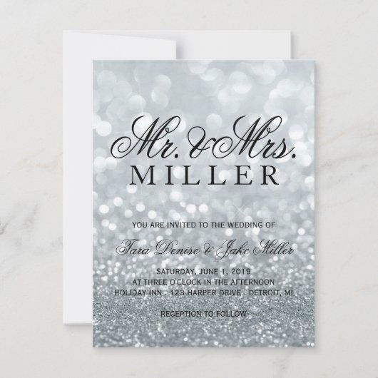 Weddenschap - Silver Glit Fab Kaart (Voorkant)