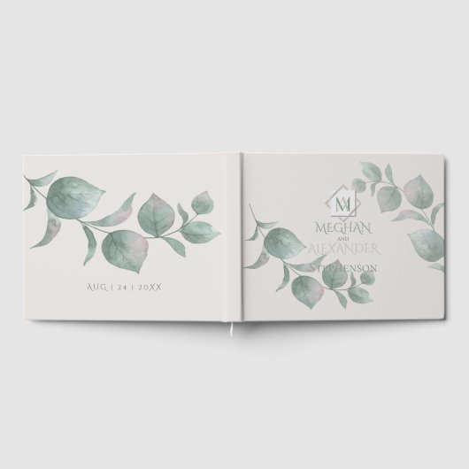 Weddenschap | Silver Sage Eucalyptus Gastenboek (Volledig)
