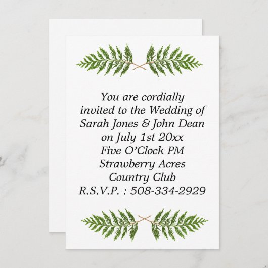 Weddenschap simpel kaart (Voorkant / Achterkant)