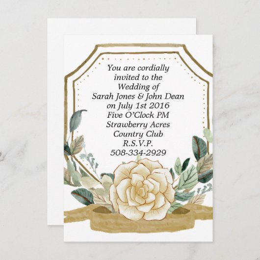 Weddenschap simpel kaart (Voorkant / Achterkant)