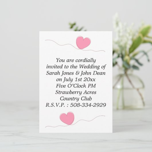 Weddenschap simpel kaart (Staand voorkant)