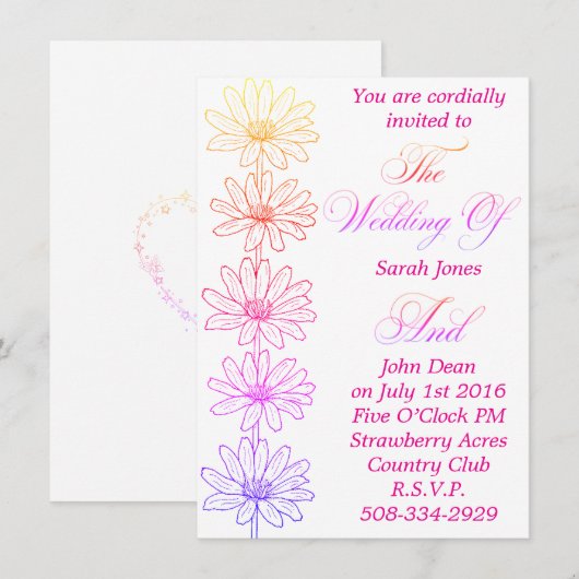 Weddenschap simpel kaart (Voorkant / Achterkant)