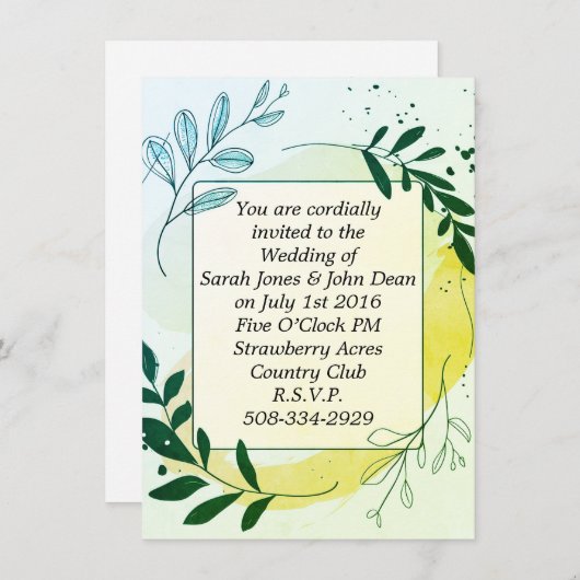 Weddenschap simpel kaart (Voorkant / Achterkant)