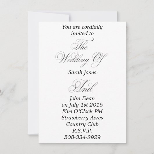 Weddenschap simpel kaart (Voorkant)