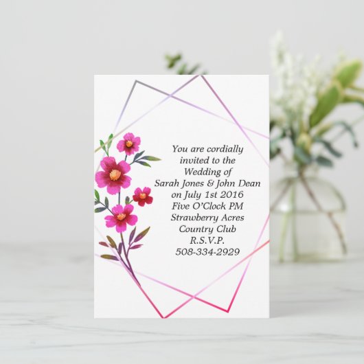 Weddenschap simpel kaart (Staand voorkant)