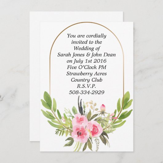 Weddenschap simpel kaart (Voorkant / Achterkant)