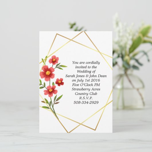 Weddenschap simpel kaart (Staand voorkant)