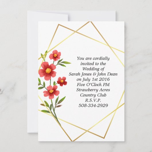 Weddenschap simpel kaart (Voorkant)