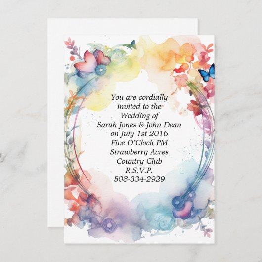 Weddenschap simpel kaart (Voorkant / Achterkant)