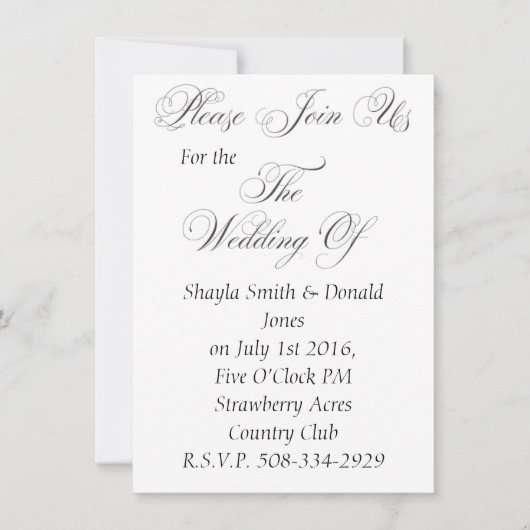 Weddenschap simpel kaart (Voorkant)