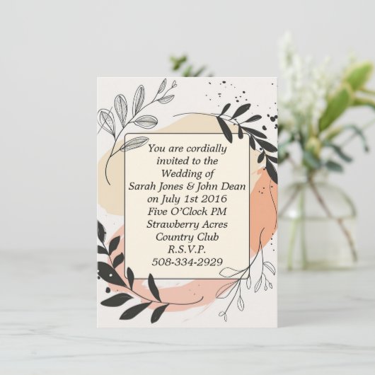 Weddenschap simpel kaart (Staand voorkant)