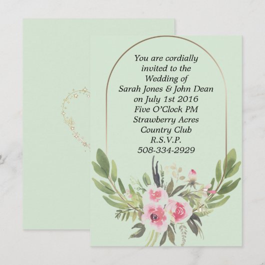 Weddenschap simpel kaart (Voorkant / Achterkant)