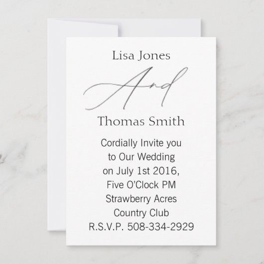 Weddenschap simpel kaart (Voorkant)