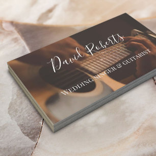 Weddenschap Singer & Guitarist Typografie Visitekaartje