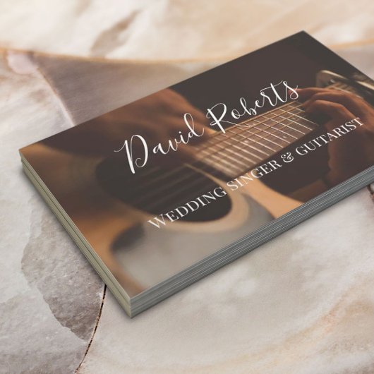 Weddenschap Singer & Guitarist Typografie Visitekaartje