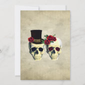 Weddenschap Skeleton Skull Engagement Party Uitnod Kaart (Achterkant)