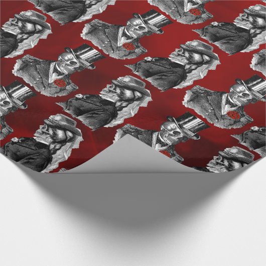 Weddenschap Skeleton Skulls "Til Death Do ons Part Cadeaupapier (Hoek)