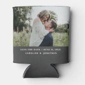 Weddenschap Sla de datum foto eenvoudig zwart op Blikjeskoeler (Voorkant)
