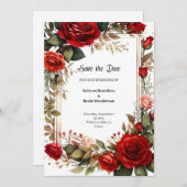 Weddenschap Sla de datumkaart op Save The Date (Voorkant / Achterkant)