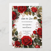 Weddenschap Sla de datumkaart op Save The Date (Voorkant / Achterkant)