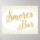 Weddenschap - Smores Bar Confetti Wedding Sign Poster (Voorkant)