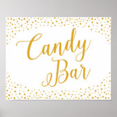 Weddenschap - Snoep Bar Confetti Wedding Sign Poster (Voorkant)