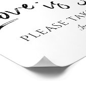 Weddenschap Snoep Buffet Sign "Love is Sweet" Blac Poster (Hoek)