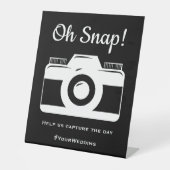 Weddenschap Sociale media Foto Reclamebord Met Voetstuk (Voorkant)