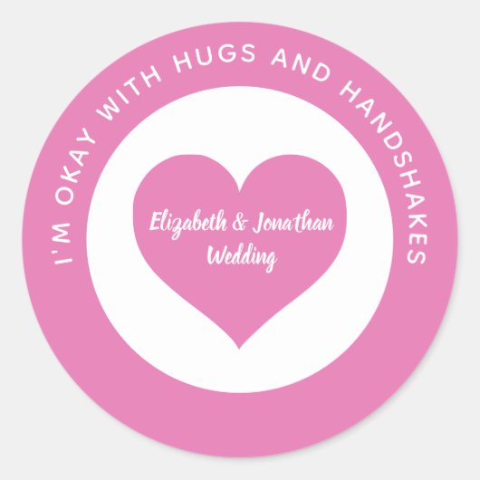 Weddenschap Sociale vervormende roze hartkleurcode Ronde Sticker (Voorkant)