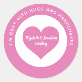 Weddenschap Sociale vervormende roze hartkleurcode Ronde Sticker