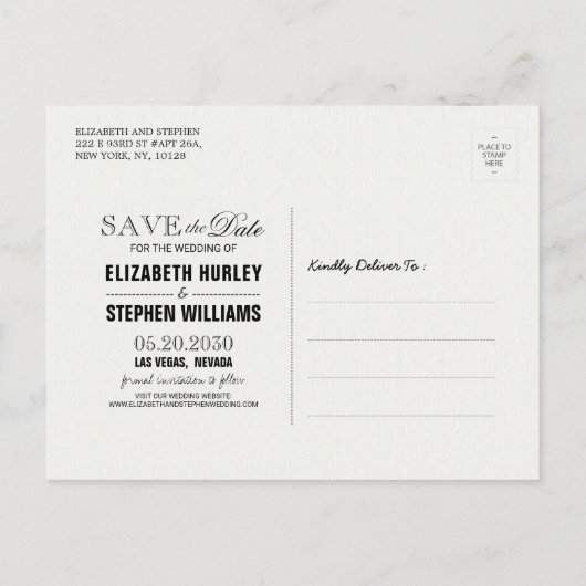 Weddenschap sparen de datum najaar van de val laat aankondigingskaart (Achterkant)