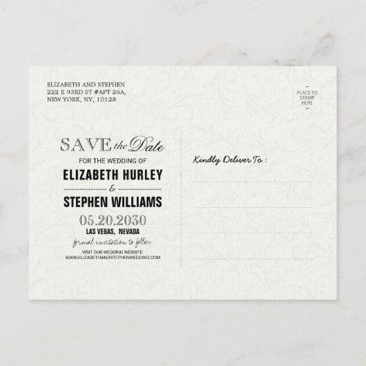 Weddenschap sparen de datum najaar van de val laat aankondigingskaart (Achterkant)