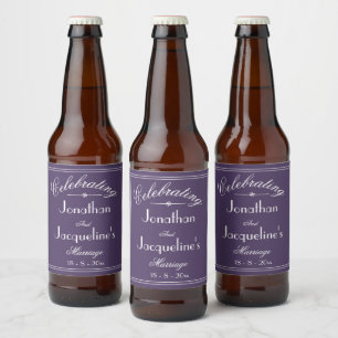 Weddenschap Specialized Chic Dusty Paars Bier Etiket