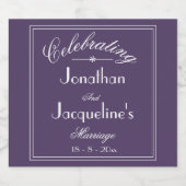 Weddenschap Specialized Chic  Dusty Paars Bier Etiket (Enkel label)