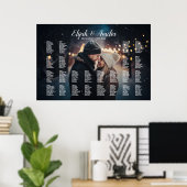 Weddenschap-spreidingsschema met foto bewerkbaar poster (Thuiskantoor)