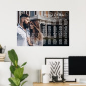 Weddenschap-spreidingsschema met foto bewerkbaar poster (Thuiskantoor)