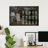 Weddenschap-spreidingsschema met foto bewerkbaar poster (Thuiskantoor)