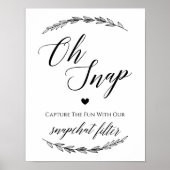 Weddenschap - Ssnapchat Laurel Wedding Sign Poster (Voorkant)