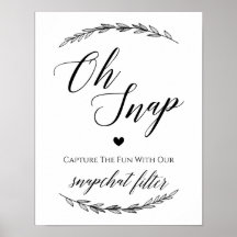 Weddenschap - Ssnapchat Laurel Wedding Sign