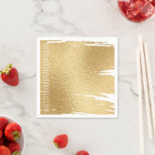 Weddenschap Standard Napkin Elegant Gold en Black Servet (Insitu)