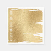 Weddenschap Standard Napkin Elegant Gold en Black Servet (Voorkant)