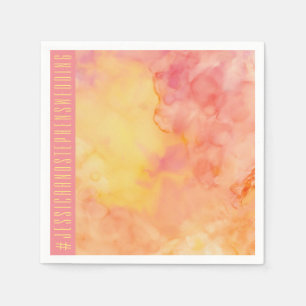 Weddenschap Standard Napkin - Verse bloemen Roze Servet